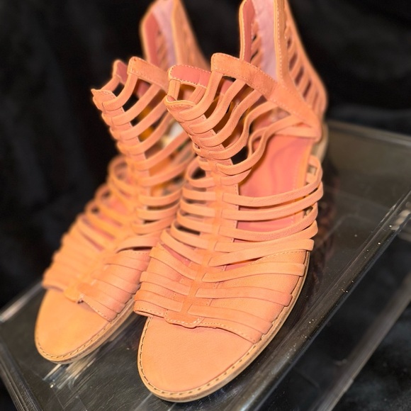 Vince Camuto Orange Strappy Sandals - Picture 2 of 14